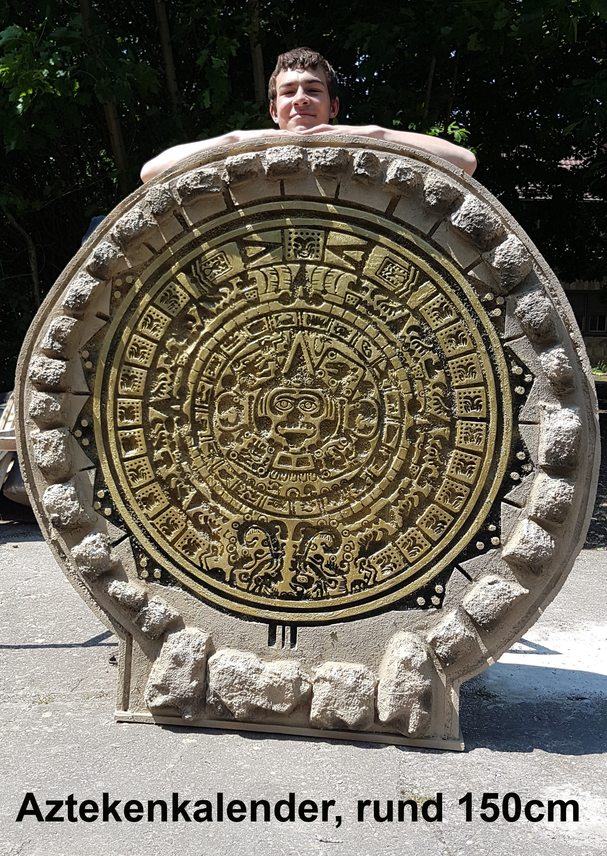 Aztekenkalender XXL-Deko 150cm ,Mexiko-Aztekendeko